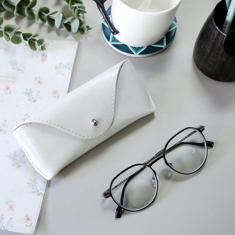 LogHog Portable Leather Glasses Case,Flexible Sunglasses Pouch Slim Case for Women Men Horizontal Eyeglass Case - Image 5